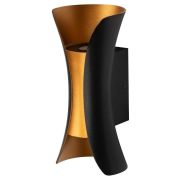 Светильник светодиодный WL42 BK+GD 10Вт 3500К IP54 для интерьера/фасадов черн./зол. Эра Б0054420