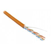 Кабель витая пара U/UTP кат.5E 4х2х24AWG solid LSZH нг(А)-HF UUTP4-C5E-S24-IN-LSZH-OR-305 оранж. (уп.305м) Hyperline 46858