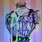 Гирлянда светодиодная «Твинкл Лайт» 20м 160LED мультиколор 10Вт 220-240В IP20 с контроллером 8 режимов провод ПВХ темн. зел. Neon-Night 303-119