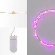 Гирлянда светодиодная «Роса» 2м 20LED роз. 2Вт 4.5В IP20 провод прозр. Neon-Night 303-007