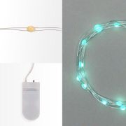 Гирлянда светодиодная «Роса» 2м 20LED бирюз. 2Вт 4.5В IP20 провод прозр. Neon-Night 303-004
