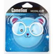 Светильник светодиодный NL-242 «Медведи очкарики» 220В ночник с выкл. син. Camelion 13817
