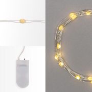 Гирлянда светодиодная «Роса» с крупными каплями 2м 20LED тепл. бел. 0.1Вт IP20 элементы питания 2хCR2032 (в компл.) Neon-Night 302-006