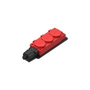 Колодка удлинителя 3-м 16А IP44 MultiSet 2P+E 250В каучук красн. SE MST4123RD
