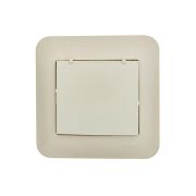 Розетка 1-м СП ASTI 16А IP20 с заземл. с крышкой термопласт в сборе крем. LEZARD 7081-0303-123В