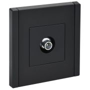 Розетка TV проходная FORTE&PIANO FP129 черн. IEK FP-A10-P-K02