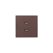 Розетка 2-мест. USB разъем СП ZIMA IP20 шоколад LEZARD 704-7388-192