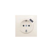 Розетка 1-мест. с/з+USB разъем СП ZIMA IP20 слон. кость LEZARD 704-9088-181