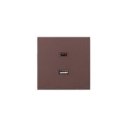 Розетка Type-C+ USB разъем СП ZIMA IP20 шоколад LEZARD 704-7388-192TC