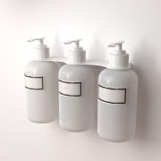 Держатель дозатора для жидкого мыла и шампуней на 3 флакона настенный бел. Rexant 38-0702