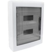 Корпус щита распределительного для модульного оборудования 24M(12х2) навесной прозр. затемненная дверца Cetinkaya Pano CP30924