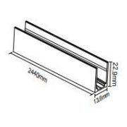 Комплект монтажного накладного профиля 2440х13х23 для ленты NEON 1120 HB VARTON V4-NS-00.0047.STR-0009