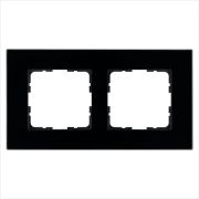 Рамка 2-м G-Glass стекло черн. Black Glass Jasmart G1002GB