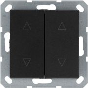 Выключатель для жалюзи 2-кл. 10А IP20 механизм черн. матовый soft touch Jasmart G3028PB