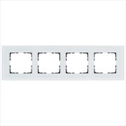 Рамка 4-м G-Glass стекло бел. White Glass Jasmart G1004GW