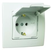 Розетка Lillium с заземл. и крышкой Makel 32001029