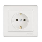 Розетка Manolya с заземл. бел. Makel 41001028