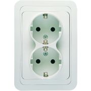 Розетка 2-м Mimoza с заземл. Makel 12057