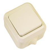 Выключатель проходной IP44 крем. Makel 18205