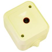 Розетка телевизионная проходная IP44 крем. Makel 18207