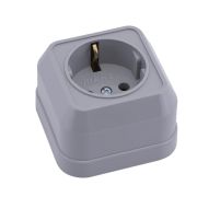 Розетка ОП IP20 с заземл. сер. Makel 45008
